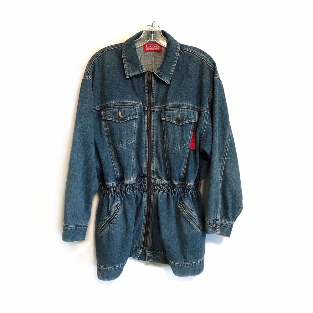 vintage BUM Equipment denim jean jacket 80s 90s size M womens